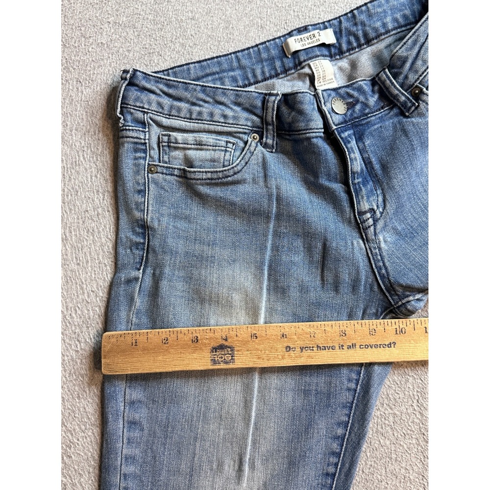 Forever 21 Skinny Jeans Womens 27 Light Wash Denim Stretch Casual Low Rise Pants - Picture 10 of 13